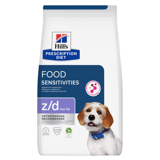 Hill’s Prescription Diet Canine z/d Low Fat Soy – Hrană Uscată Hipoalergenică pentru Câini, 10 kg